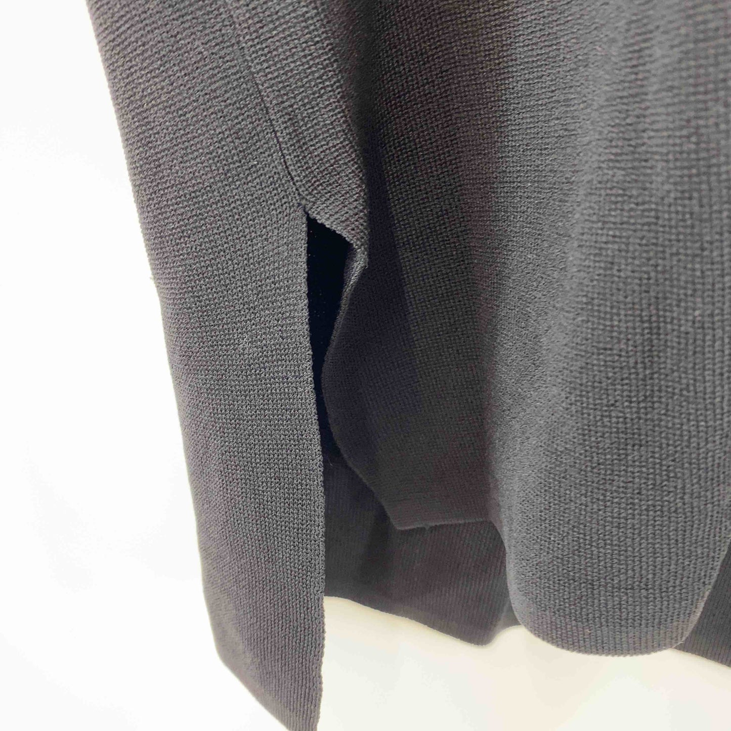 LEPSIM レプシィム レディース ニット ノースリーブ Vネック ミラノリブ ブラック オーバーサイズ ベスト