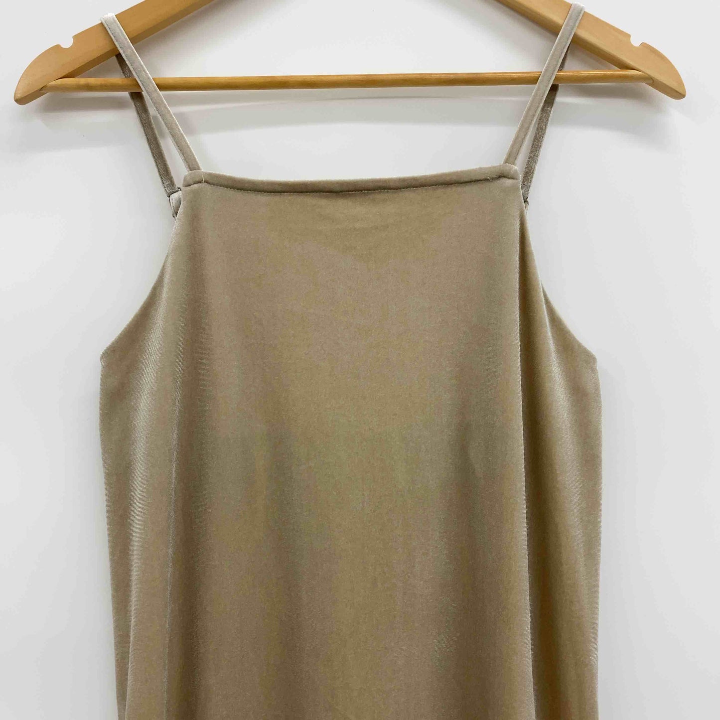 mystic ミスティック レディース ノースリーブワンピース キャミワンピース ベロア ベージュ