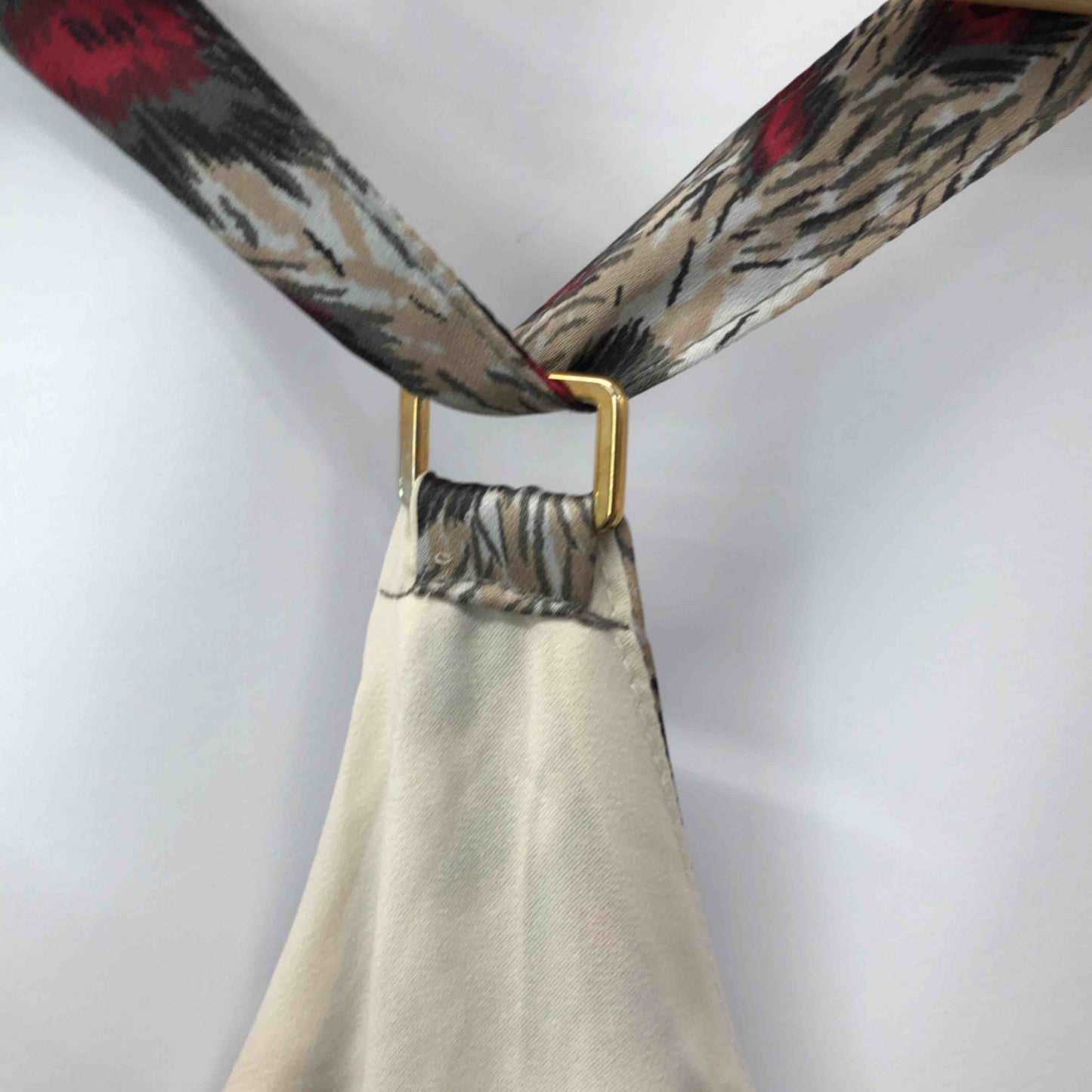 Do Do レディース キャミソール ベージュx赤 tk