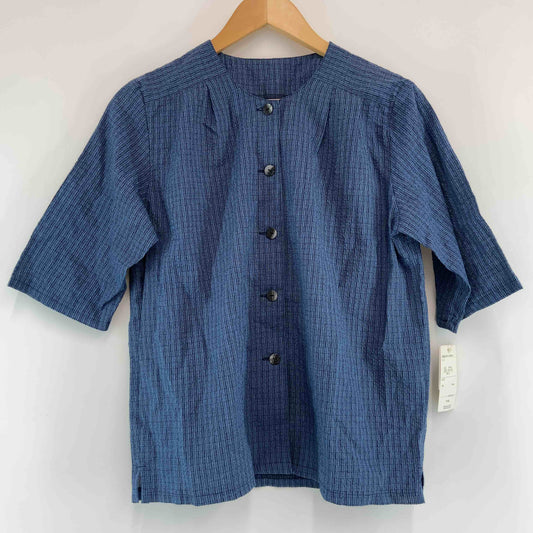 風麗愛　レディース 半袖シャツ/ブラウス　ブルー