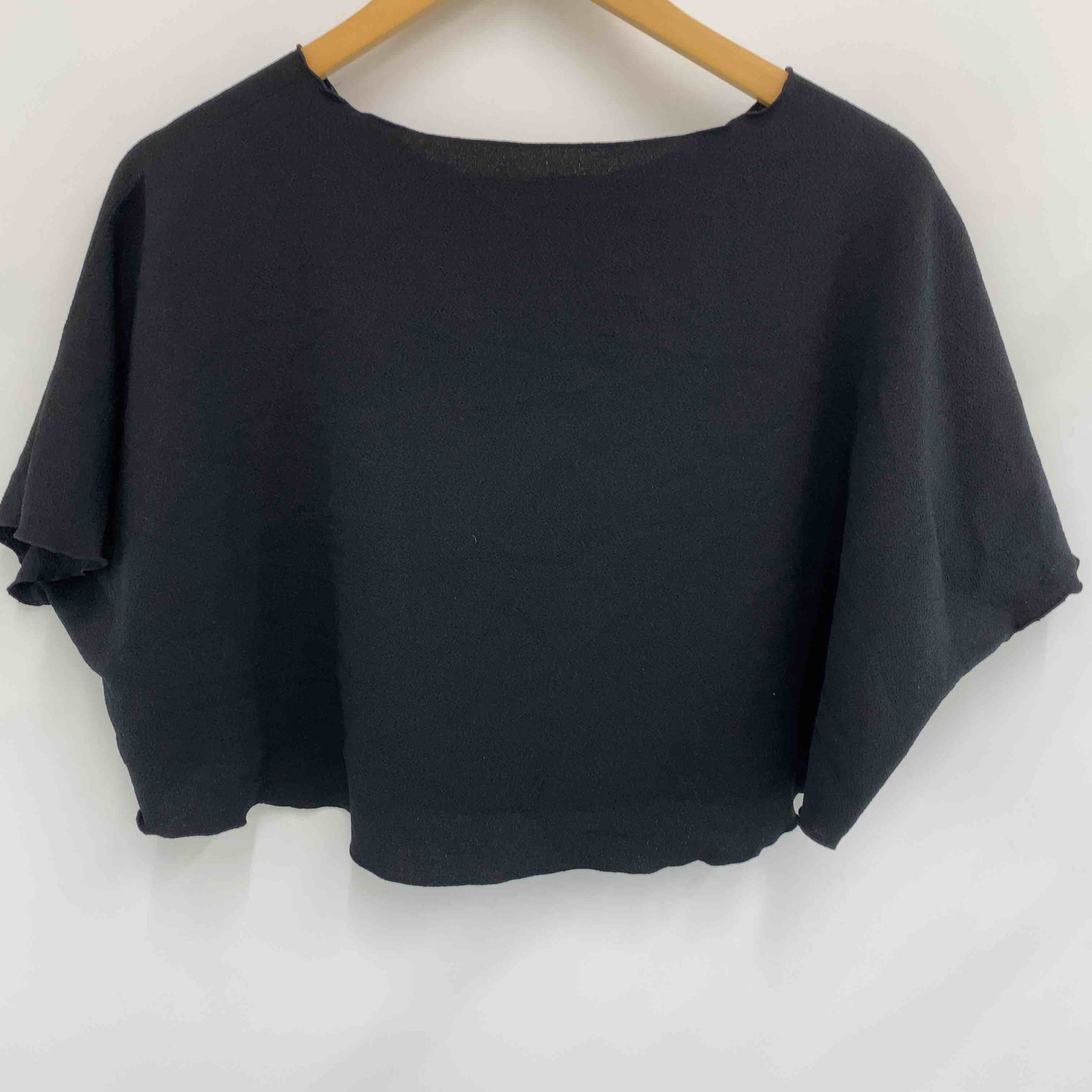 詩仙堂 レディース 半袖シャツ/ブラウス 黒 ポリエステル