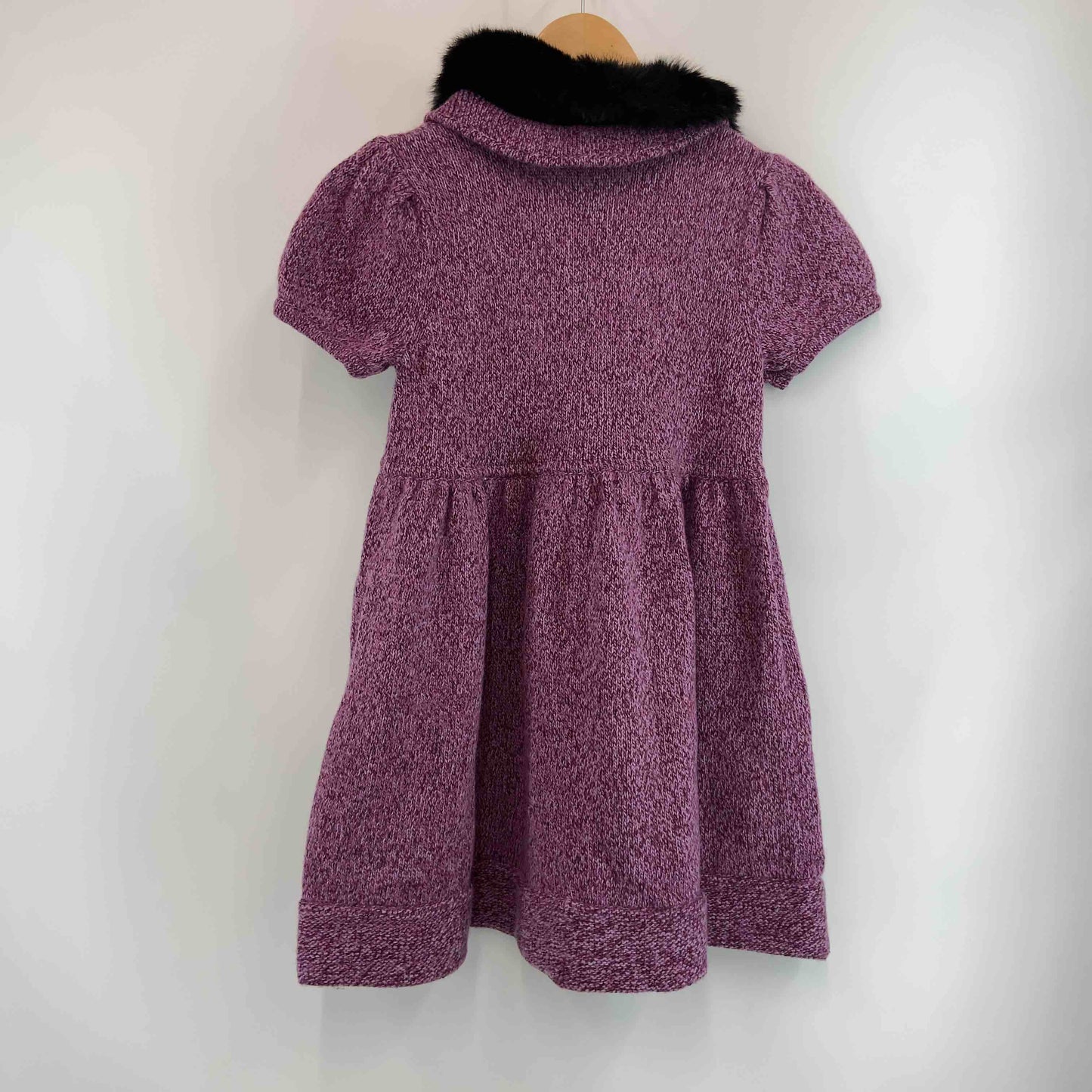 Burberrys Blue label バーバリーズブルーレーベル レディース ニットワンピース ウール混 ピンク 紫 サイズ38 ファー