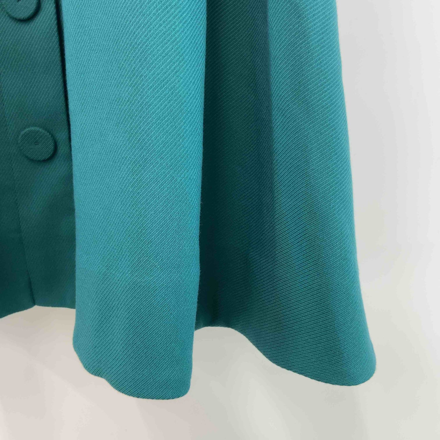 プロポーションボディドレッシング　PROPORTION　グリーン　緑　サイズ1　フェイクボタン付き　フレア　裏地付き　レディース ひざ丈スカート