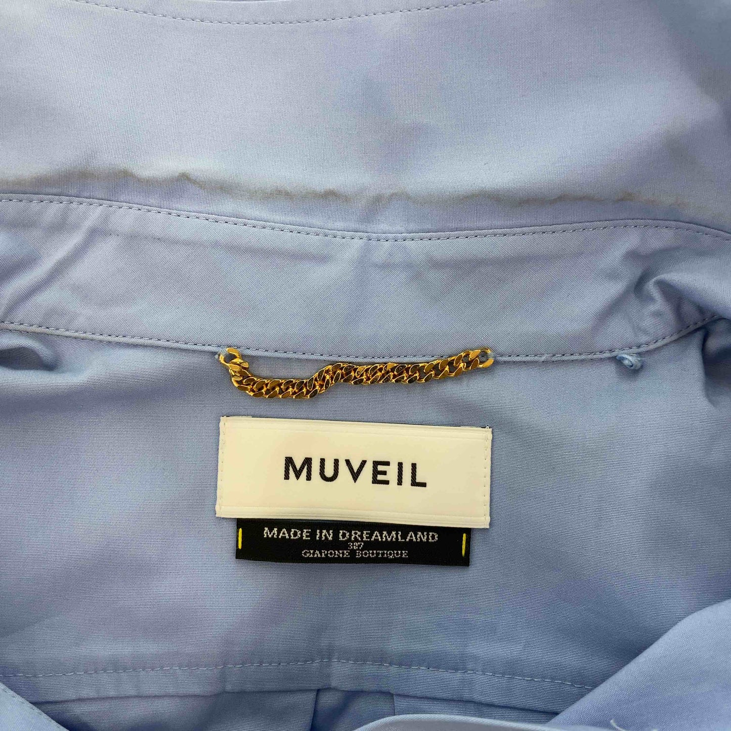 MUVEIL ミュベール レディース 長袖シャツ/ブラウス 水色