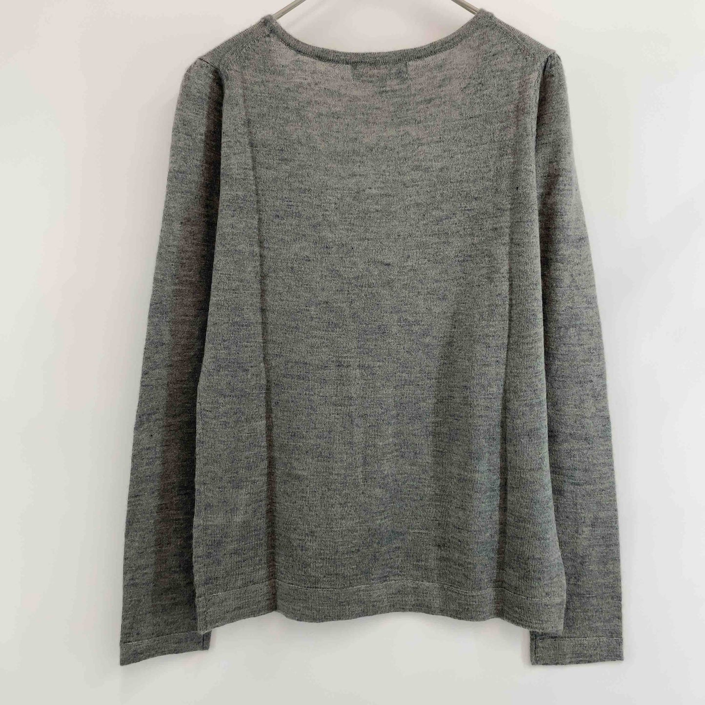 MICHEL KLEIN ミッシェルクラン　グレー　ボタン　Vネック　 レディース カーディガン