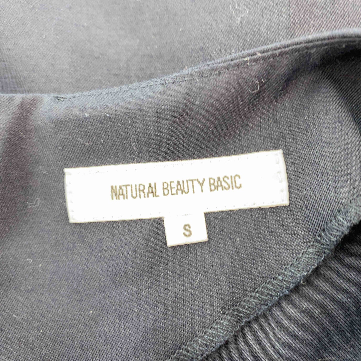 NATURAL BEAUTY BASIC ナチュラルビューティベーシック レディース 半袖シャツ/ブラウス ネイビー