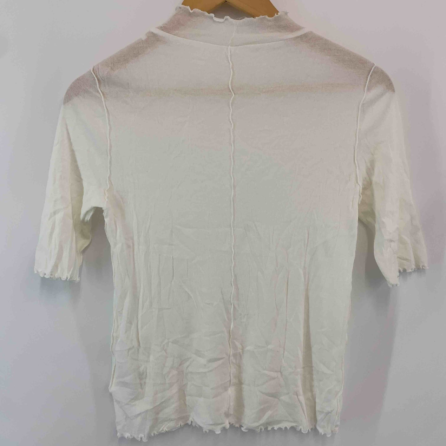 yuni ユニ レディース 半袖カットソー　ハイネック　白