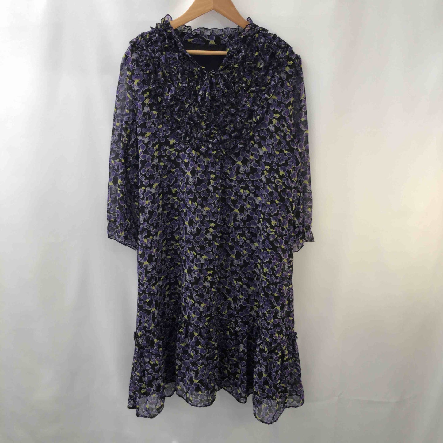 GALLERY VISCONTI ギャラリービスコンティ レディース 半袖ひざ丈ワンピース 紫 tk