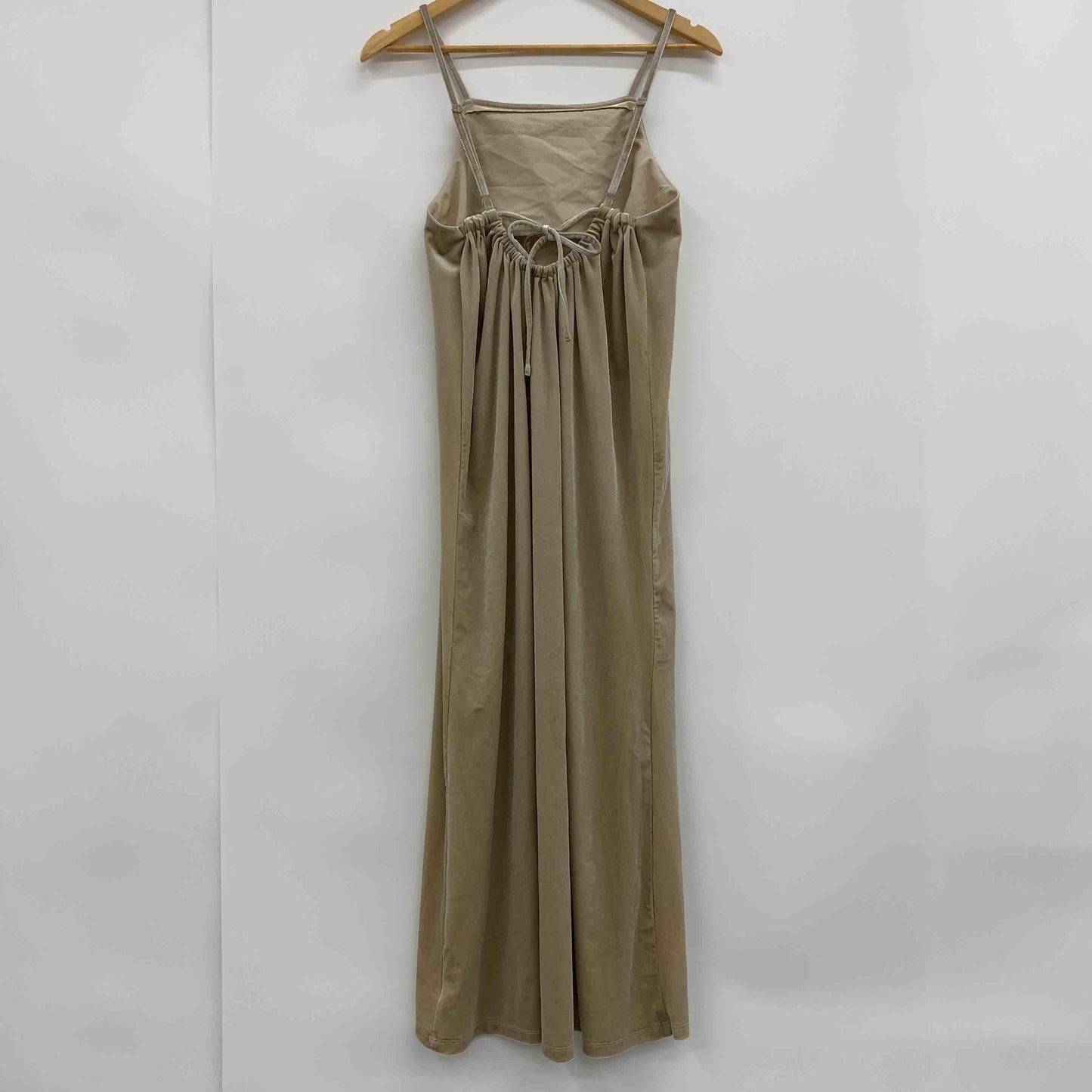 mystic ミスティック レディース ノースリーブワンピース キャミワンピース ベロア ベージュ