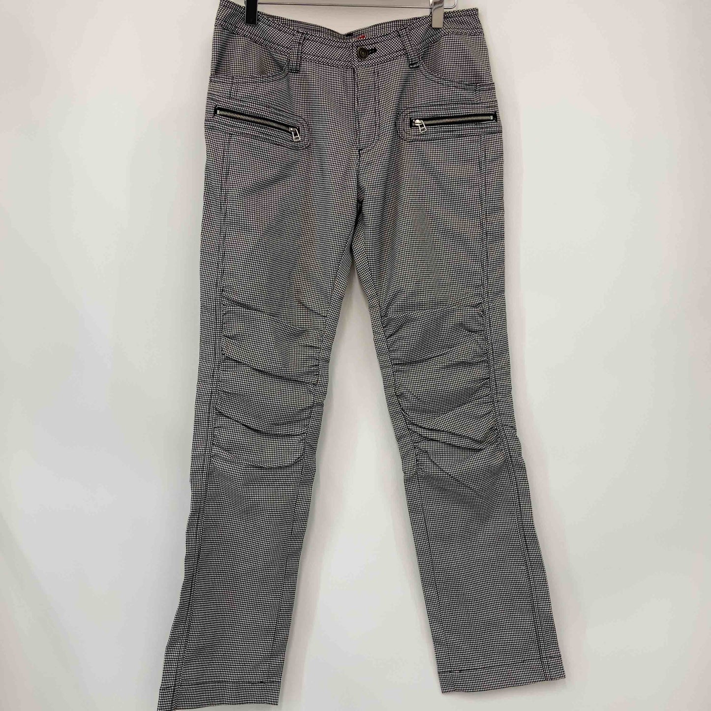 IMAGE ROUGE イマージュルージュ レディース カジュアルパンツ 千鳥格子　ギャザー　ジップポケット