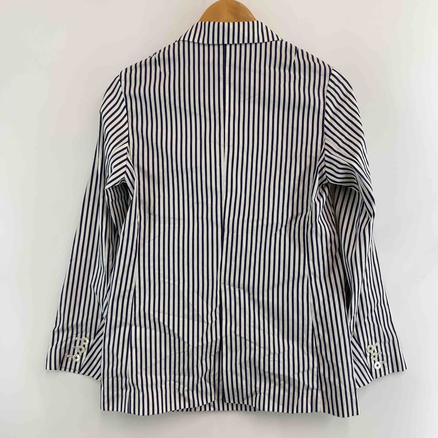 TICCA  レディース ジャケット/アウター テーラードジャケット ホワイト×ネイビー ストライプ柄