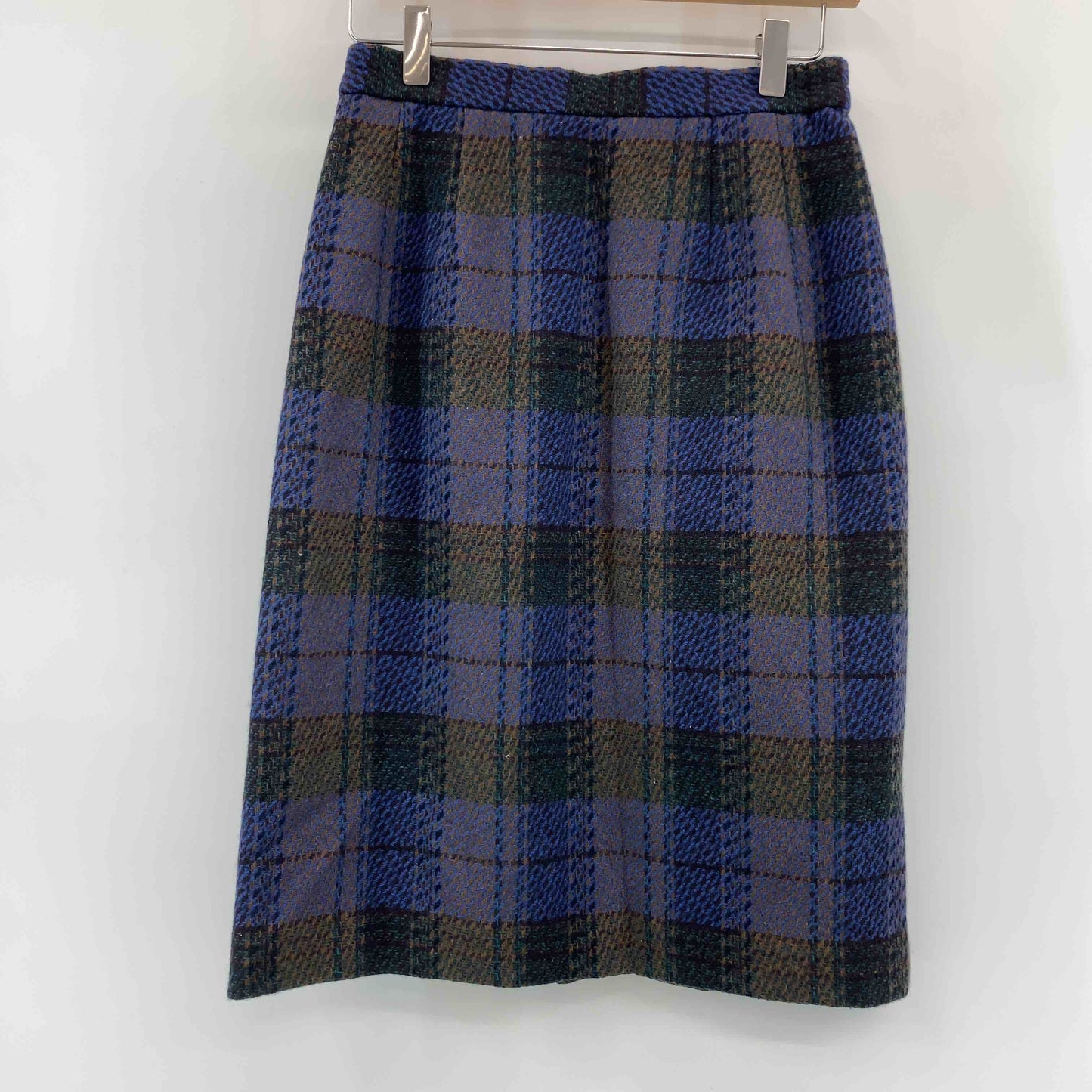 Dolly love  レディース セットアップ ノーカラージャケット タイトスカート チェック柄 ブルーグリーン系