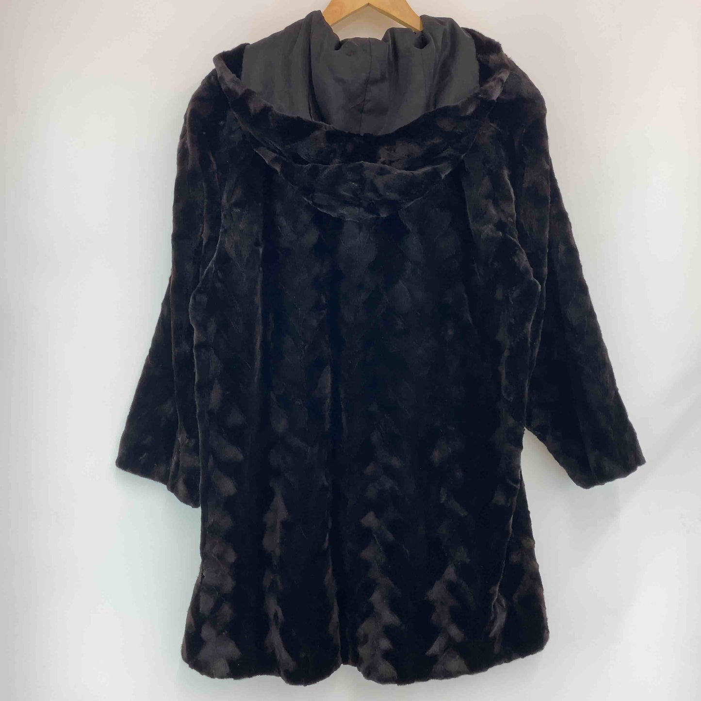 アイクリスタリー ICRISTALLI 毛皮コート　レディース 　焦げ茶　イタリア製　サイズフリー　毛皮/ファーコート