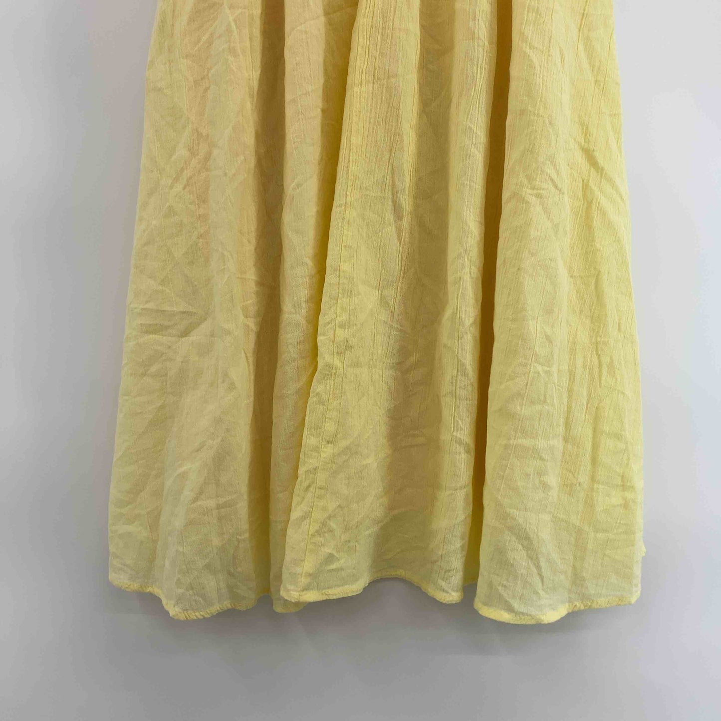 jaI'me le bleu イエロー系 綿100％ レディース ノースリーブワンピースキャミワンピース