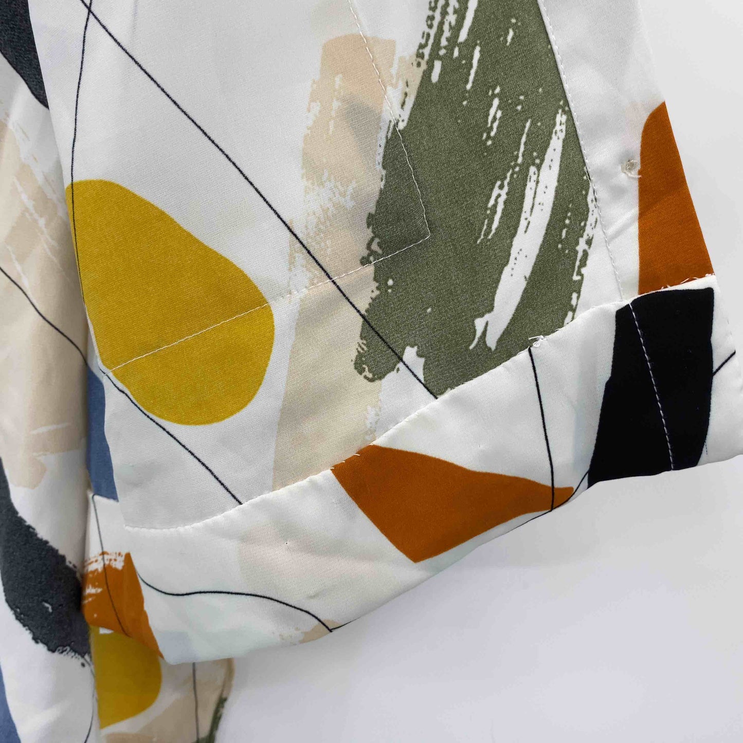 レディース 七分袖シャツ/ブラウス 総柄  ワイド ショート丈