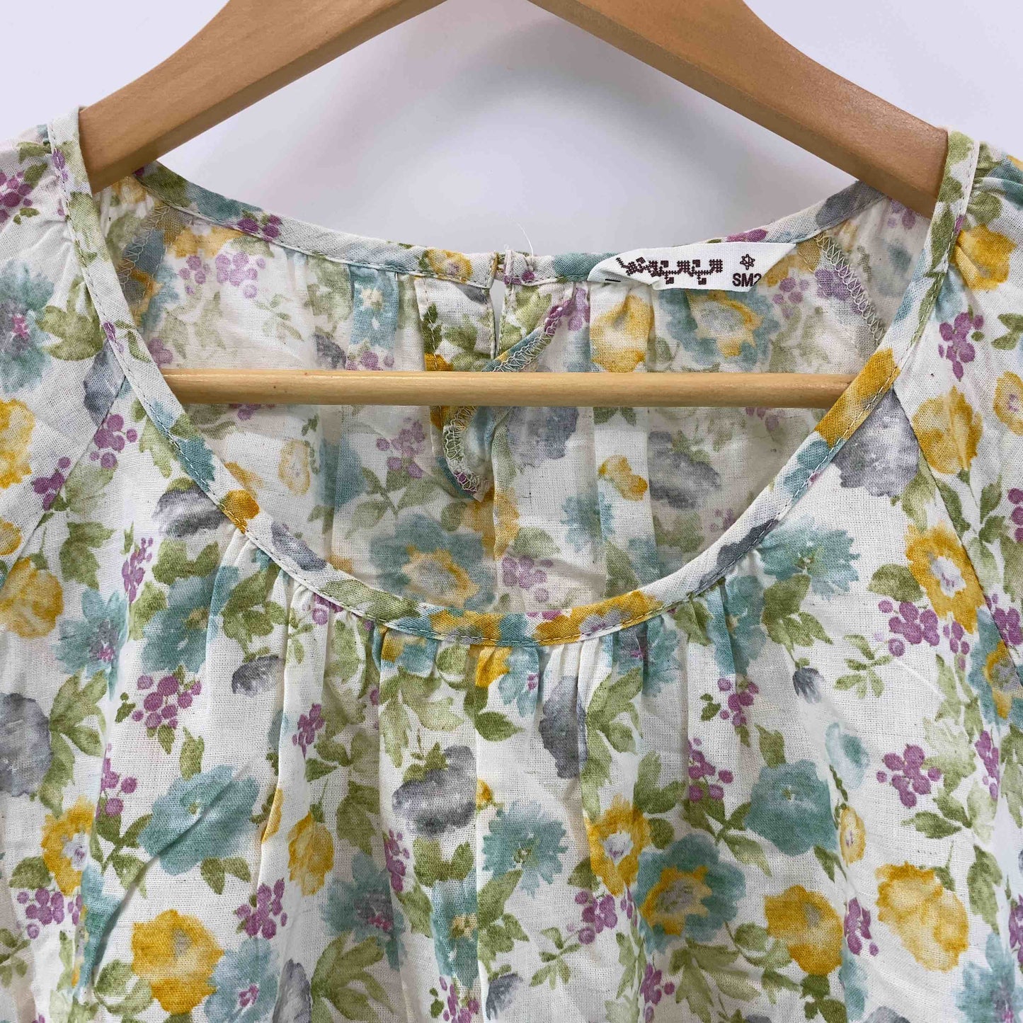 Samansa Mos2(SM2) サマンサモスモス レディース ノースリーブワンピース 花柄 リネン/コットン