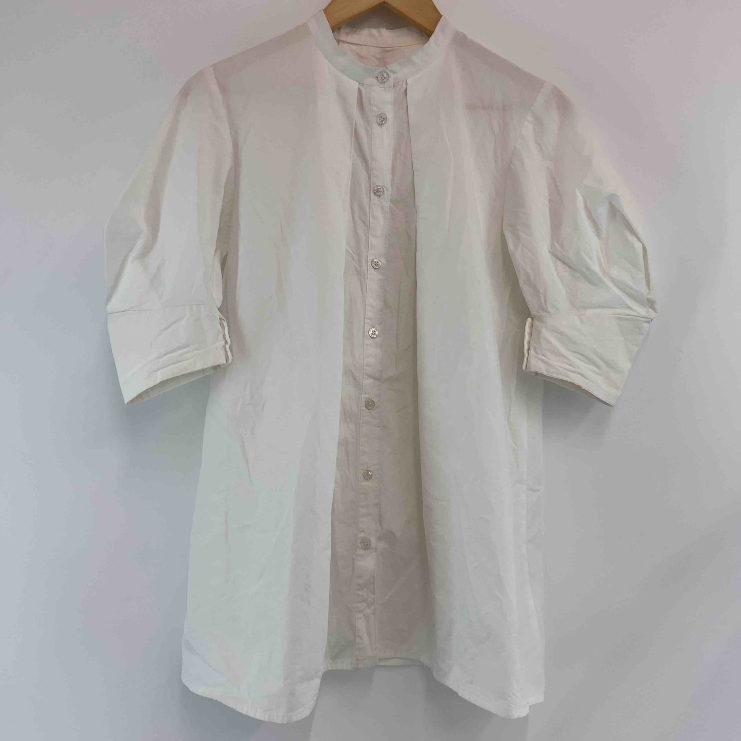 ur's ユアーズ  レディース 長袖シャツ ホワイト ボタンシャツ 無地 シンプル ブラウス