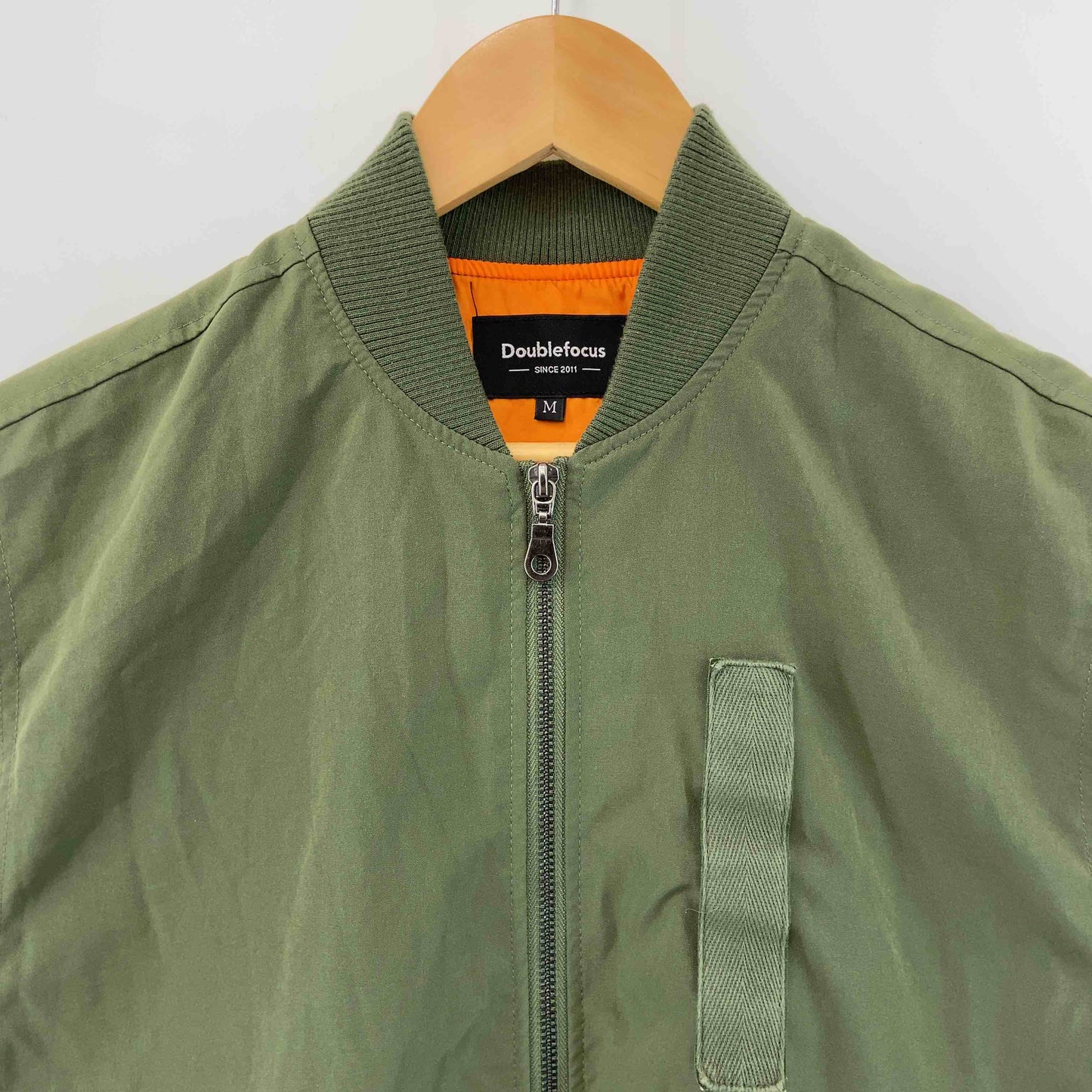 Doublefocus メンズ ベスト 緑 ミリタリー MA-1