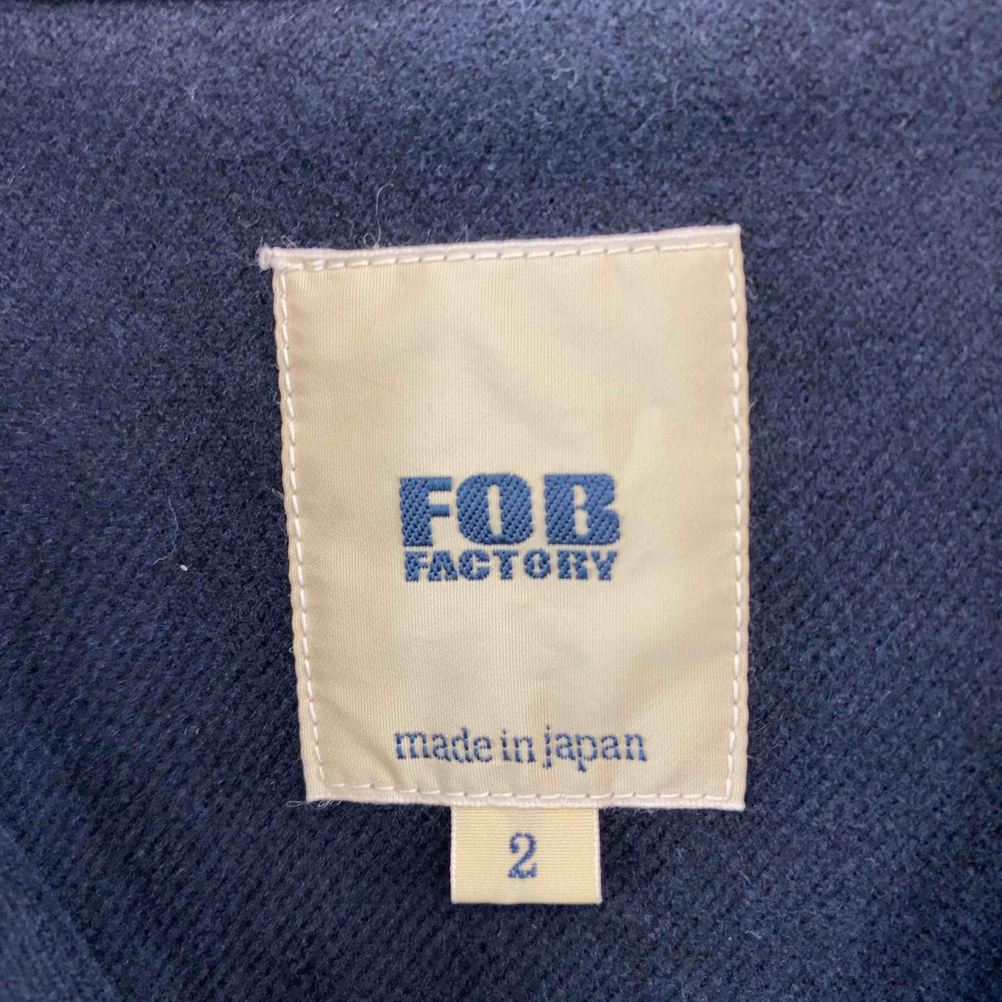 FOB FACTORY エフオービーファクトリー メンズ シャツジャケット ネイビー ネル オープンカラー