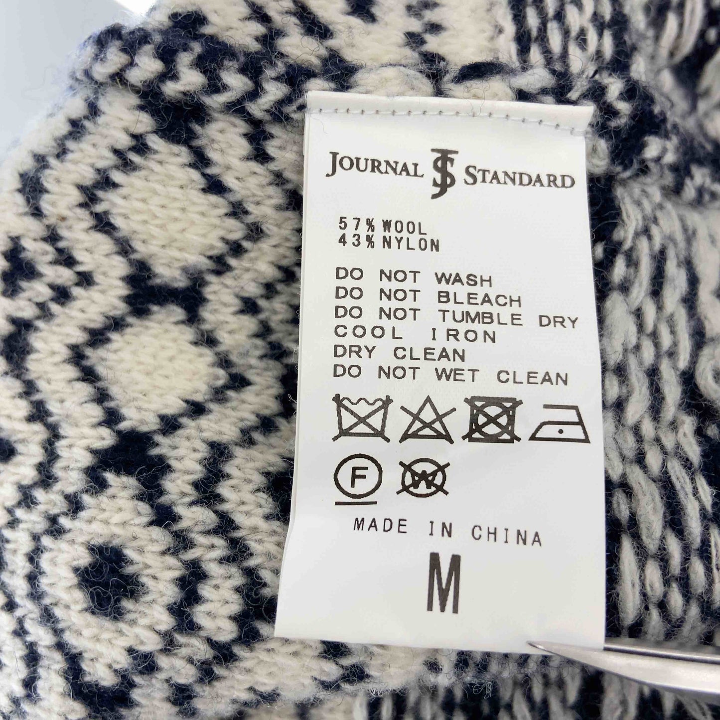 JOURNAL STANDARD ジャーナルスタンダード メンズ ニット/セーター ノルディック柄 ネイビー 紺 ウール混