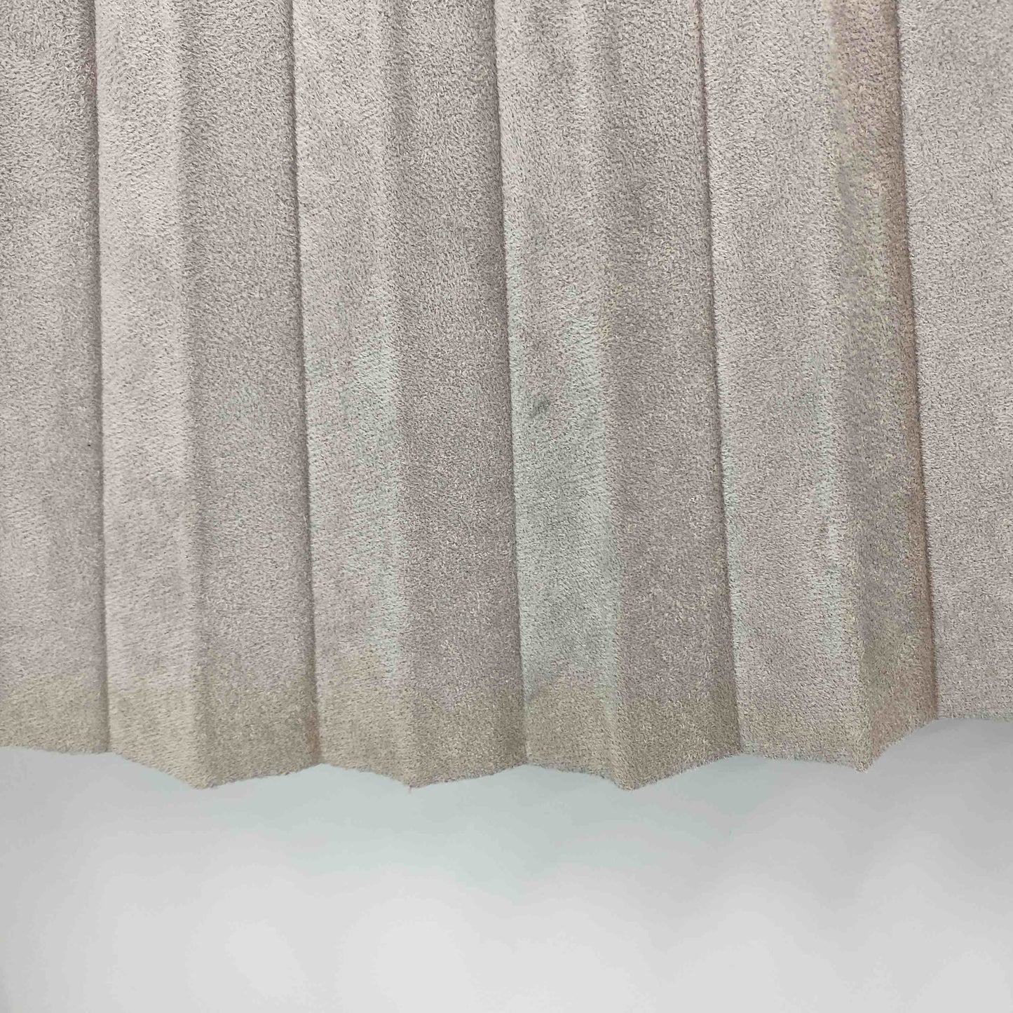 CORNERS コーナーズ レディース ロングスカート プリーツ スウェード風 ライトグレー