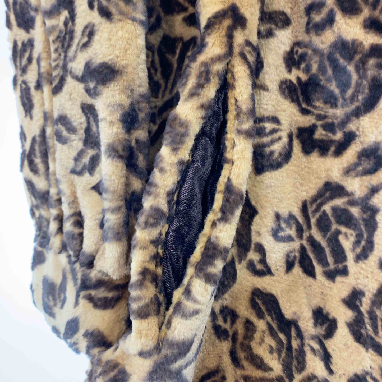 Guy Laroche ギラロッシュ レディース 毛皮/ファーコート ブラウン 花柄 バラ柄