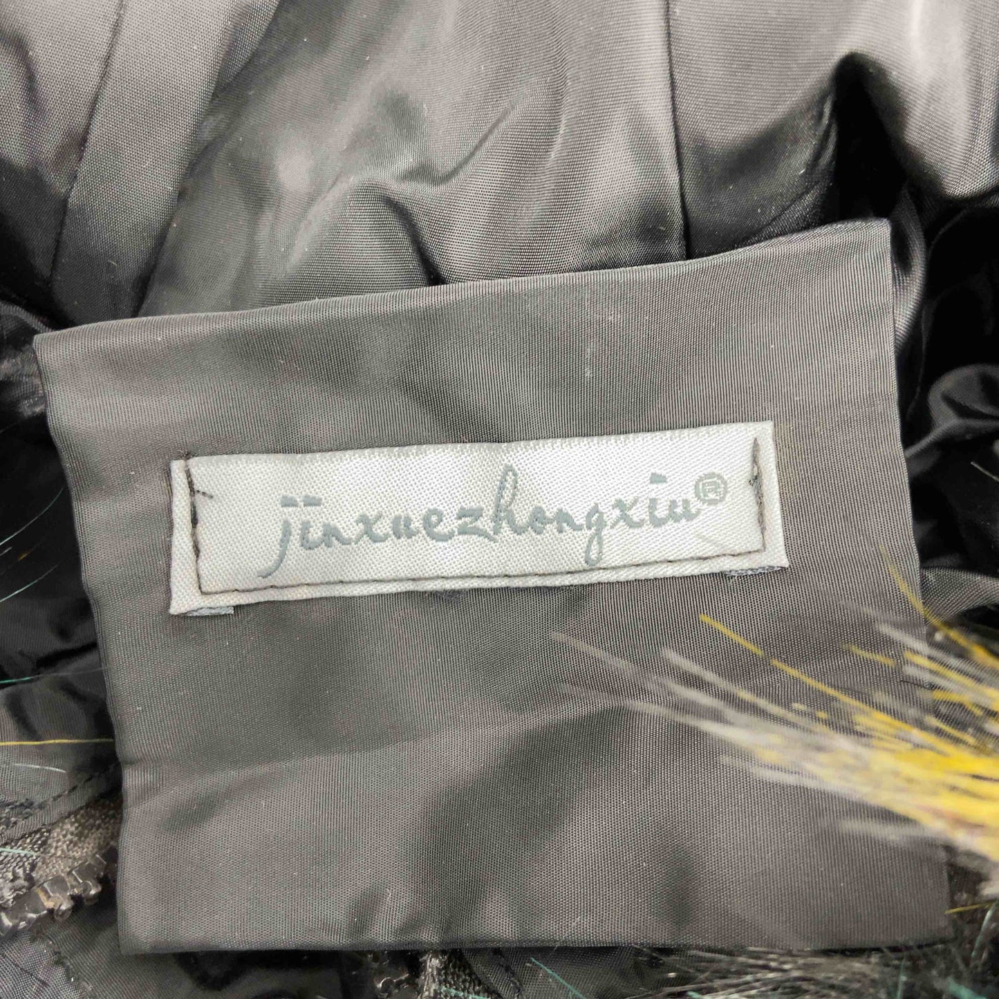 レディース 中綿コート　ワッペン　ファー付き　黒