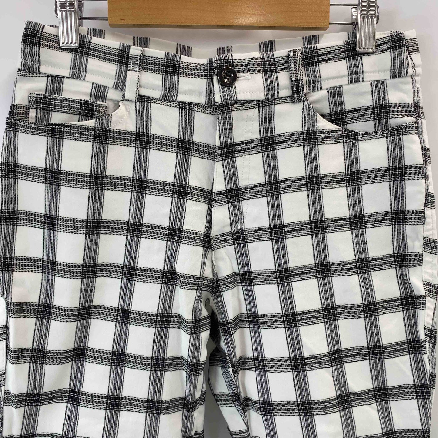 日本織物中央卸商業組合連合会 レディース カジュアルパンツ 白x黒 tk