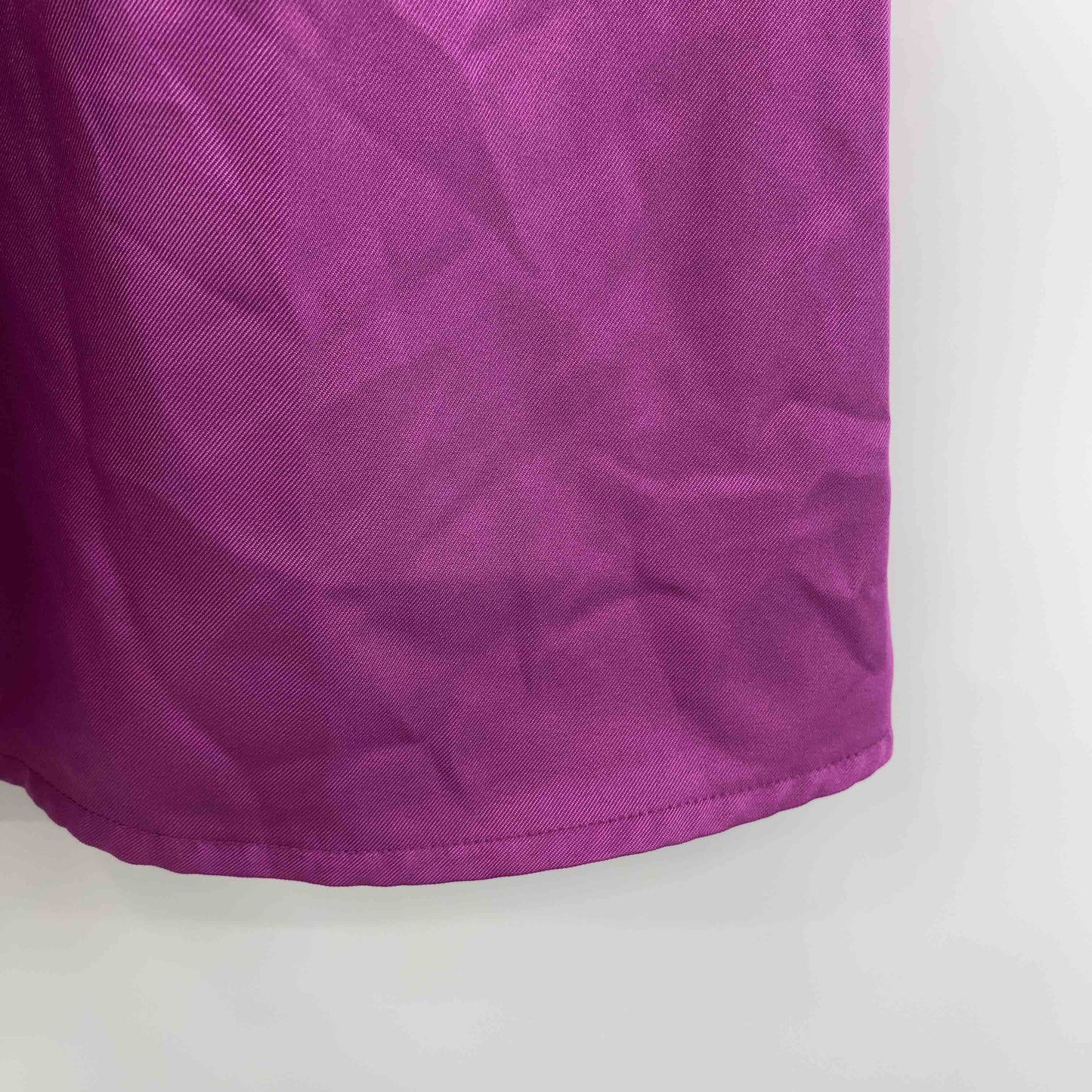 natural couture ナチュラルクチュール レディース ベルト付き ボーダー柄 ドッキングワンピ パープル フレアスカート 半袖ワンピース