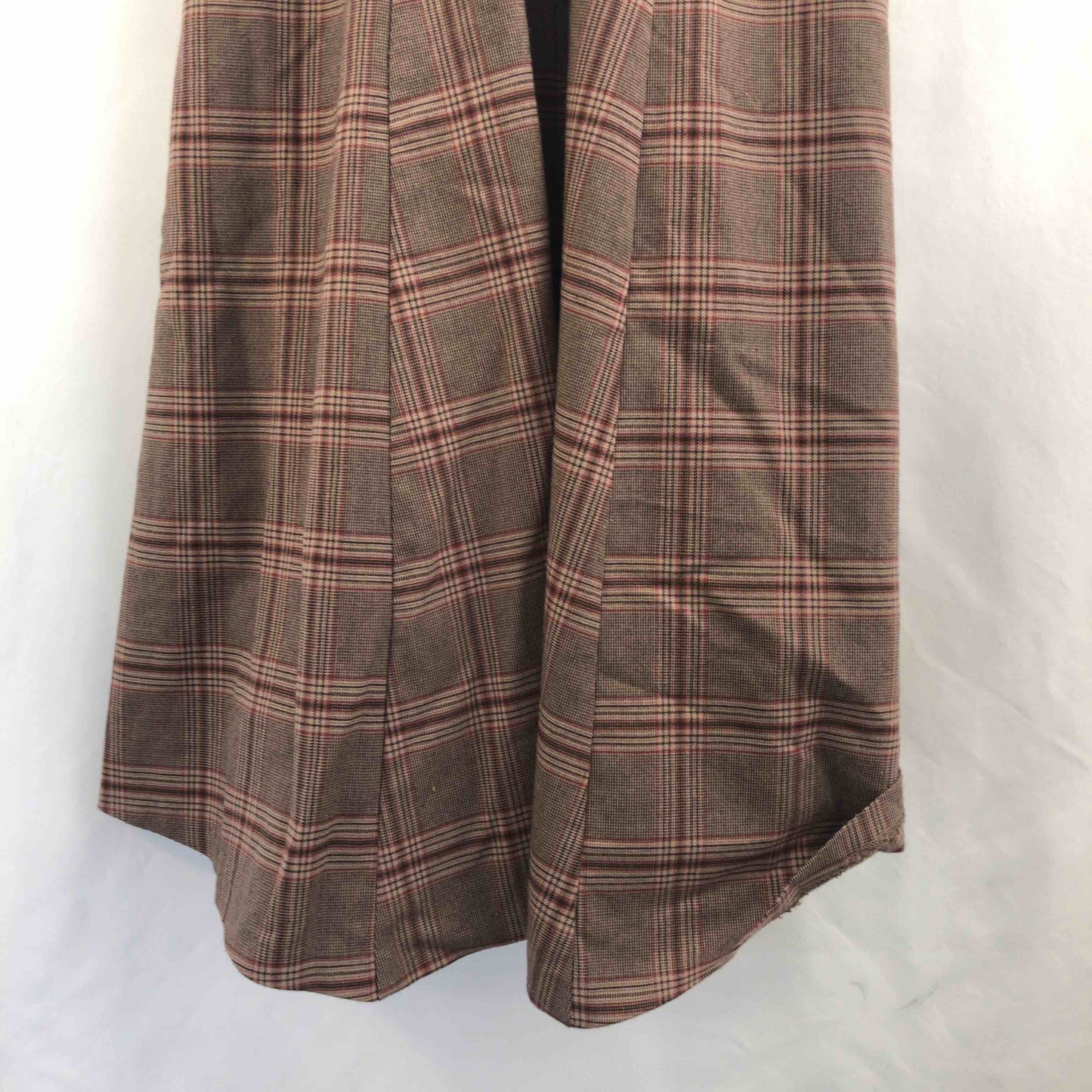 JILLSTUART ジルスチュアート レディース 長袖ロングワンピース ブラウン チェック柄 tk