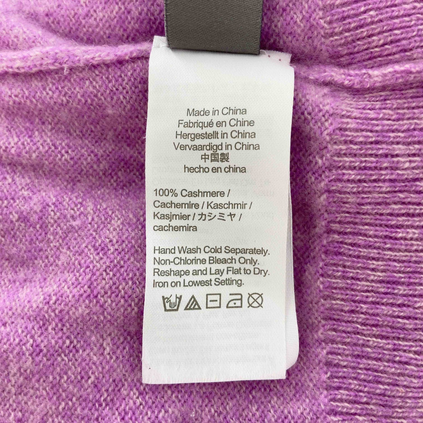 レディース 長袖　ニット　セーター　カシミア100％　紫