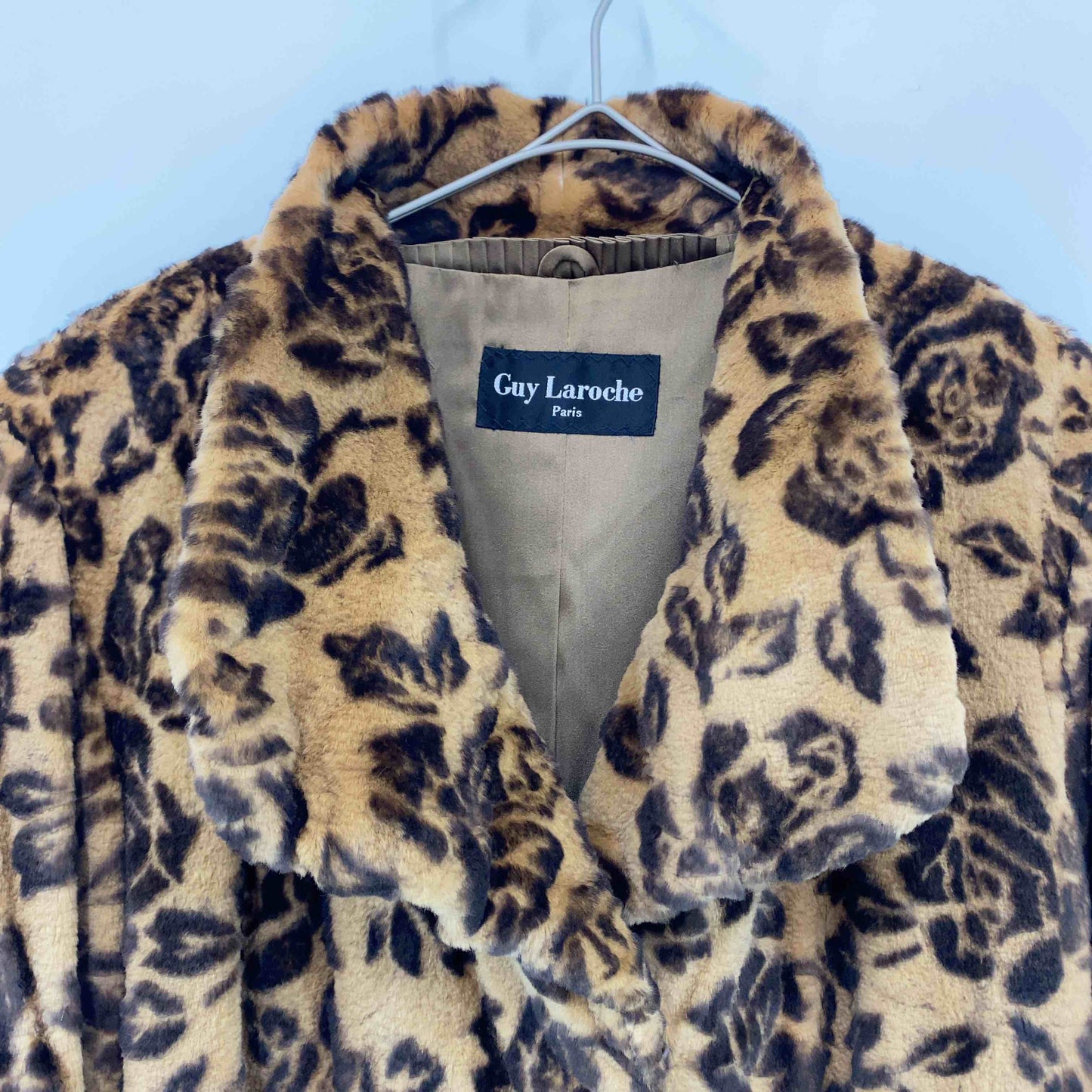 Guy Laroche ギラロッシュ レディース 毛皮/ファーコート ブラウン 花柄 バラ柄