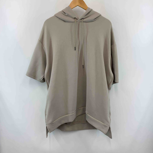 GU ジーユー メンズ 半袖パーカー　プルオーバー　半袖カットソー　グレージュ