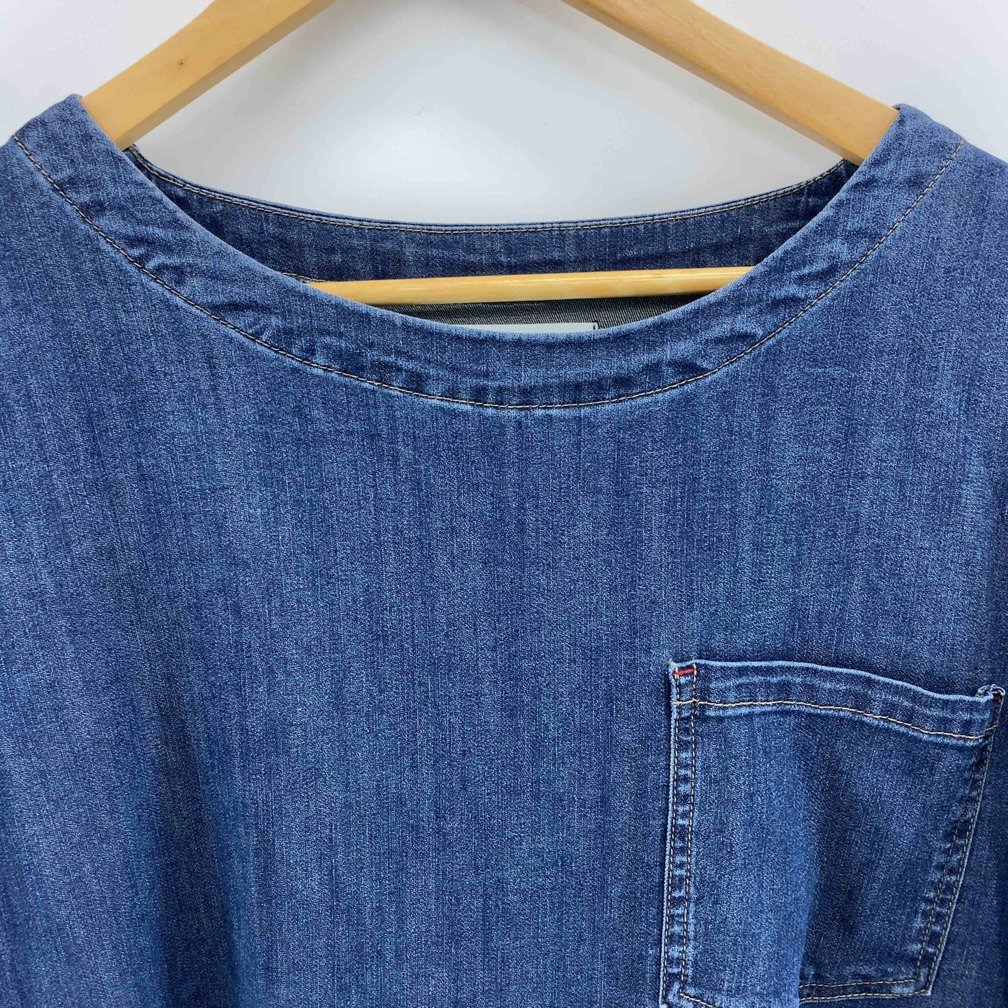 n'Or LABEL ノアールレーベル デニムワンピース 無地 シンプル レディース 半袖ワンピース