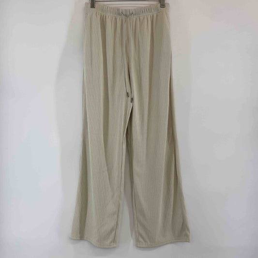 GU ジーユー レディース イージーパンツ リブ ナチュラル