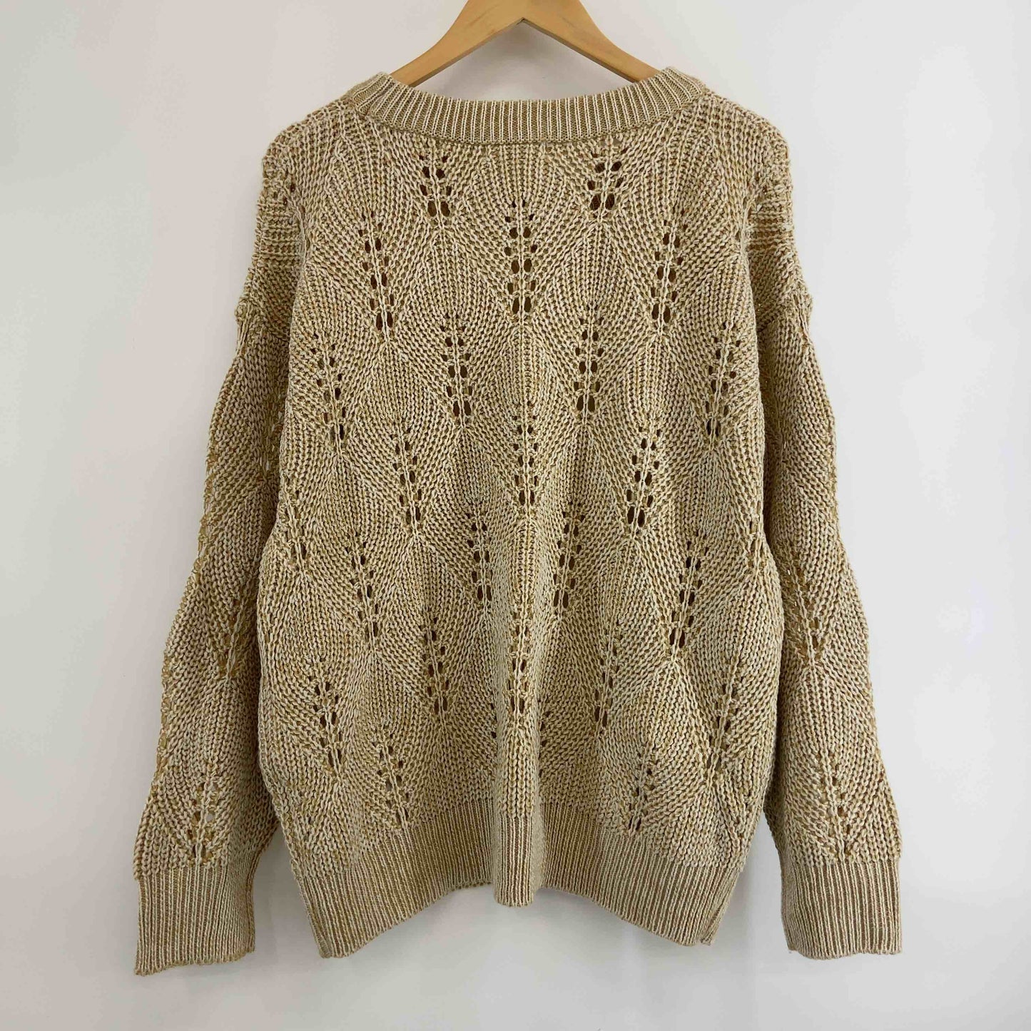 CLASSICAL ELF クラシカルエルフレディース ニット ベージュ系 ミックス糸 畦柄