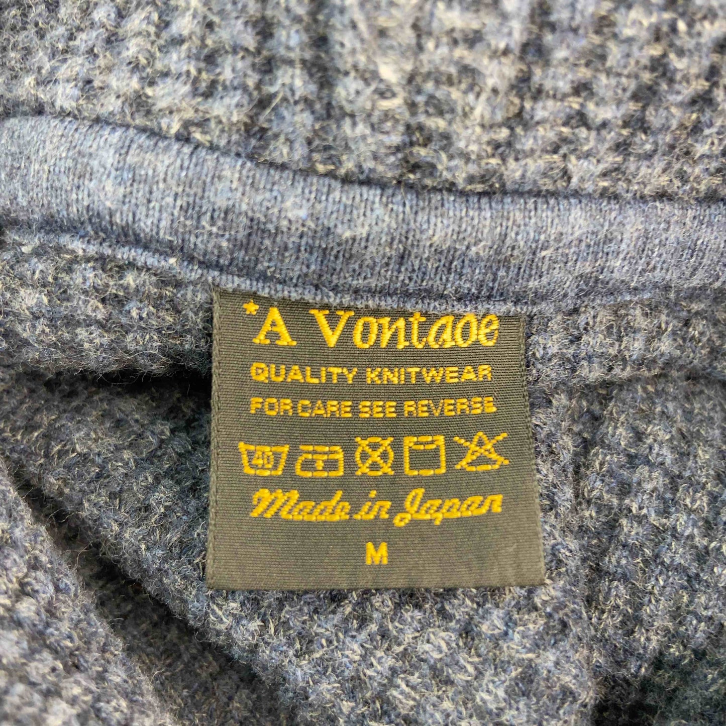 A VONTADE アボンタージ メンズ パーカー  サーマルパーカー ワッフル生地 ブルー