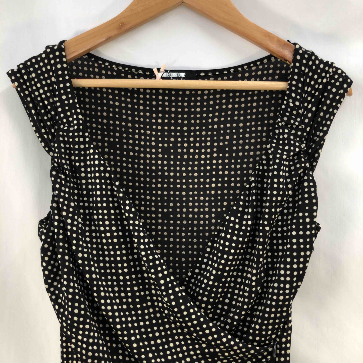 Sinequanone シネカノン レディース ノースリーブひざ丈ワンピースキャミワンピース ドット柄 tk