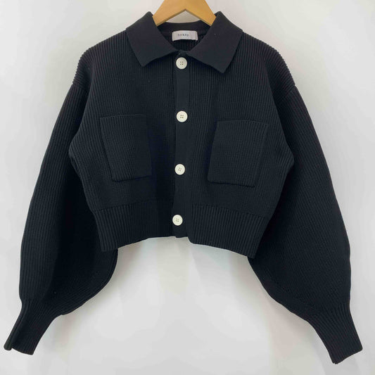 forksy. フォルクシー ブラック系 ニット地 シンプル 無地 レディース ブルゾン