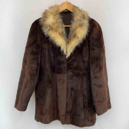 レディース　毛皮 ファーコート　ジャケット　裏地　ブラウン