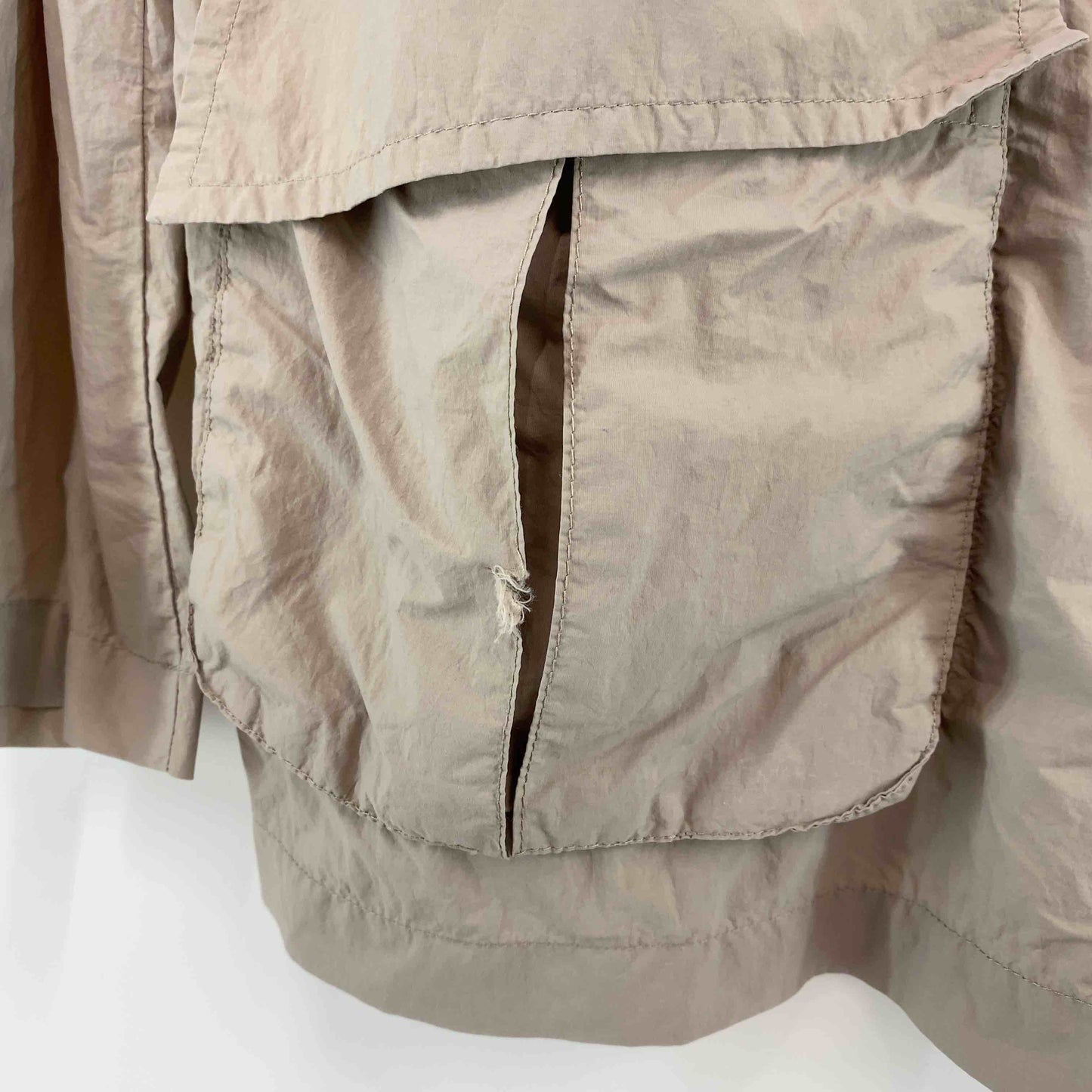 COMME CA ISM コムサイズム メンズ ナイロンジャケット サンドベージュ シャツジャケット