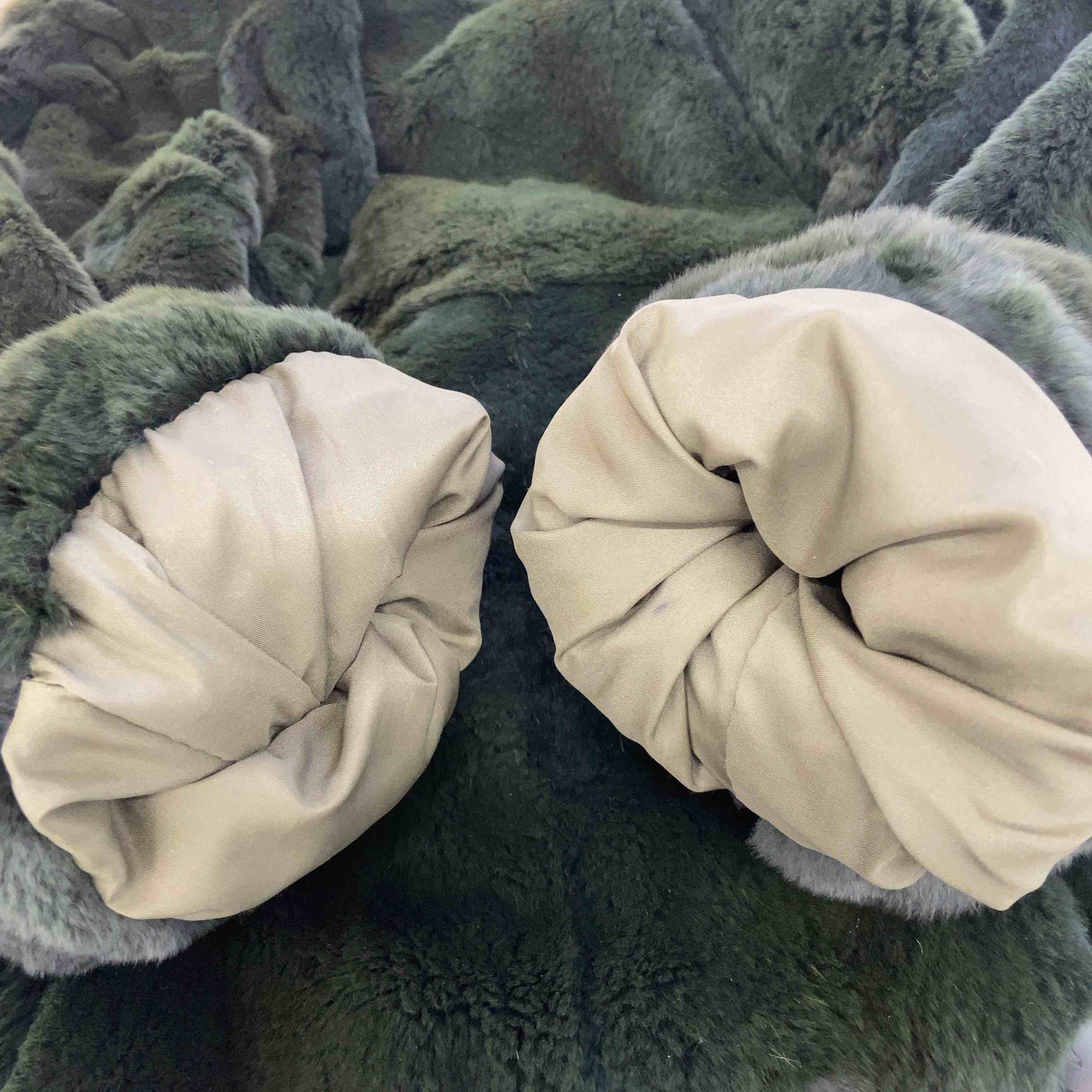 レディース 毛皮/ファーコート グリーン系