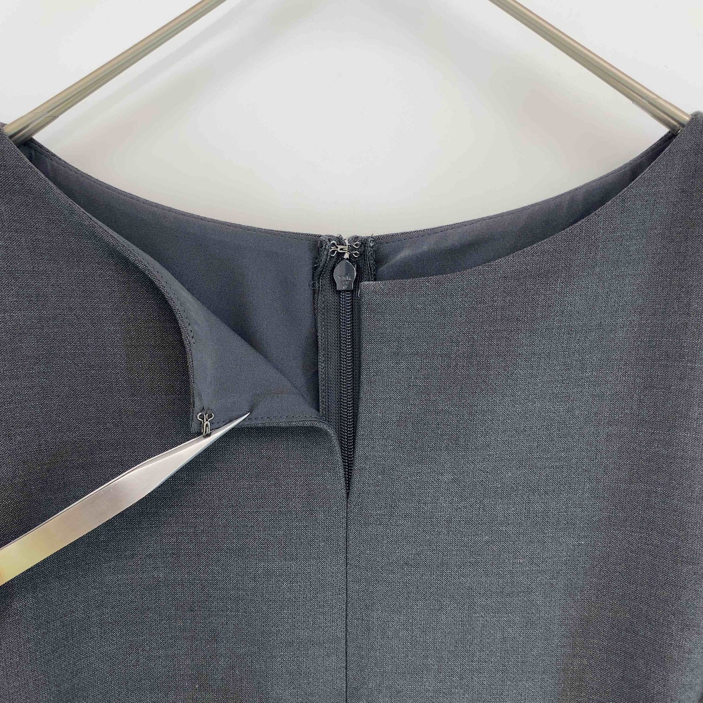 UNITED ARROWS green label relaxing ユナイテッドアローズグリーンレーベルリラクシング レディース 長袖ワンピース チャコールグレー ウエストタック