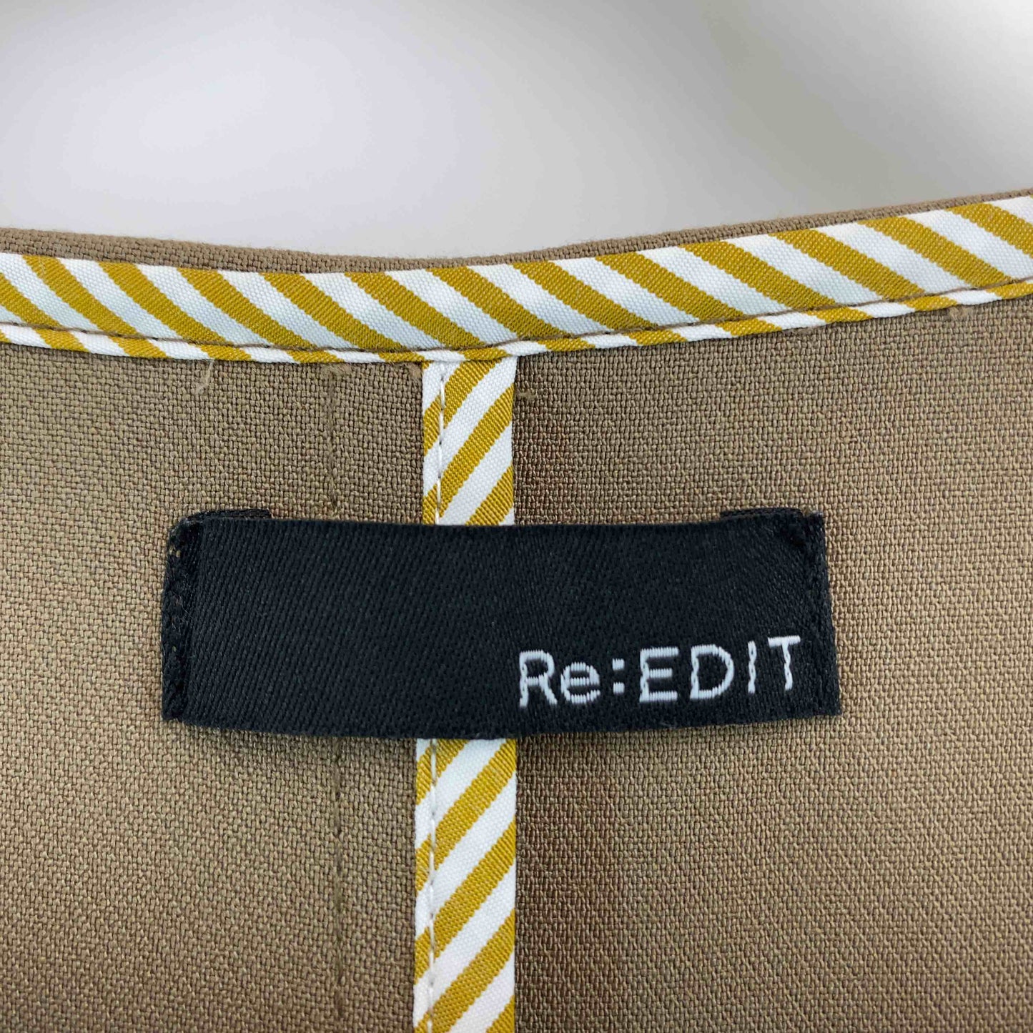 Re:EDIT  リエディ　ベージュ　キャメル　着丈長め　 レディース ベスト/ジレ