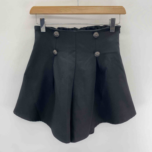 ANDGEEBEE アンドジービー レディース ショートパンツ 総裏 デザインボタン付き サイズM ブラック