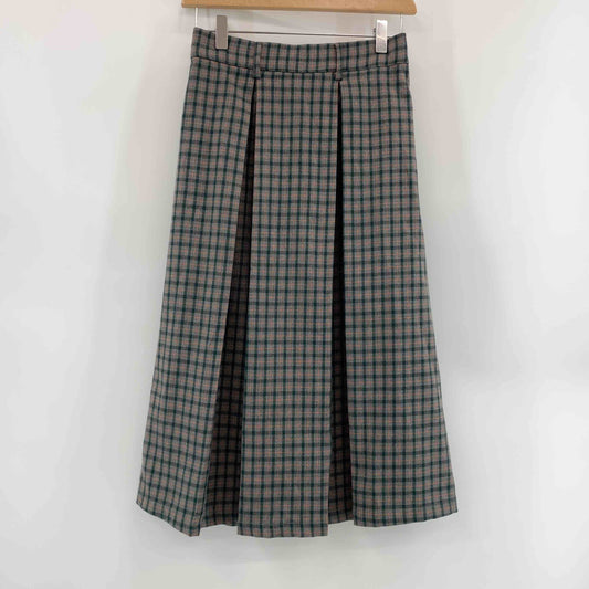 forksy フォルクシー レディース ロングスカート チェック柄 グレー ボックスタックスカート