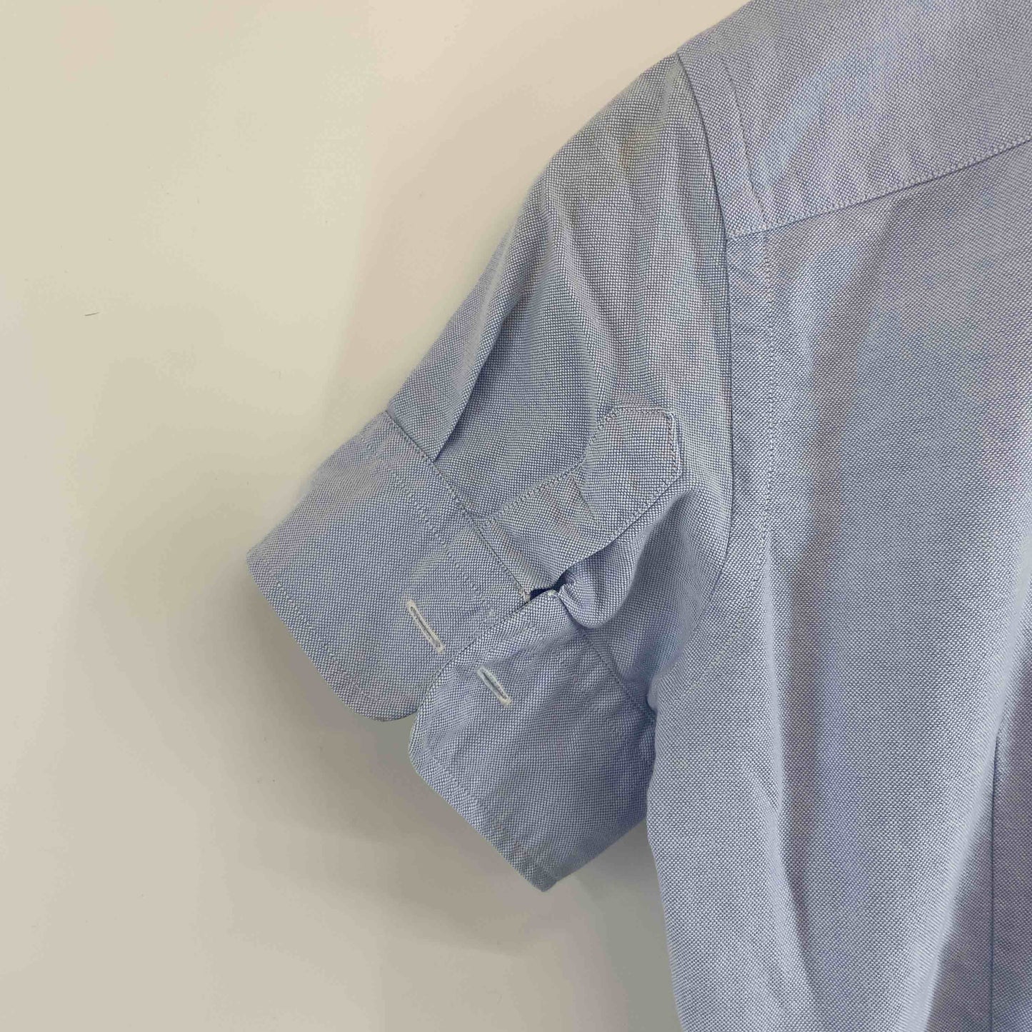 RALPH LAUREN ラルフローレン レディース 半袖シャツ　ブラウス　ボタンダウン　ロゴ刺繍　ブルー