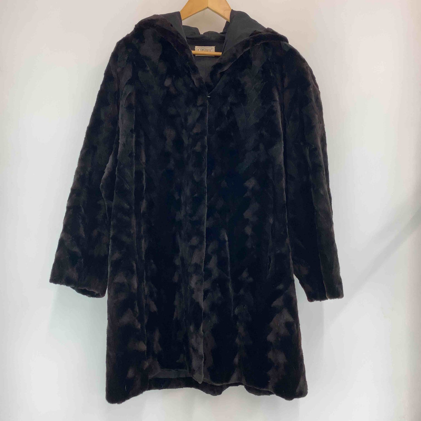 アイクリスタリー ICRISTALLI 毛皮コート　レディース 　焦げ茶　イタリア製　サイズフリー　毛皮/ファーコート