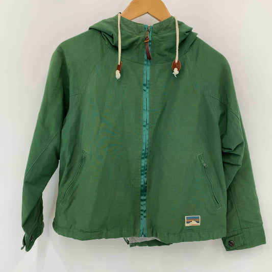 レディース マウンテンパーカー　グリーン　裏地グレー　サイズM