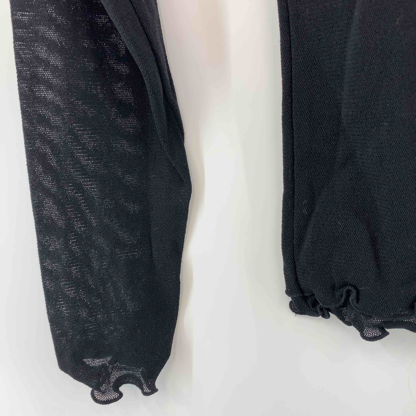 東京ソワール  レディース 長袖シャツ/ブラウス シアーカットソー ブラック